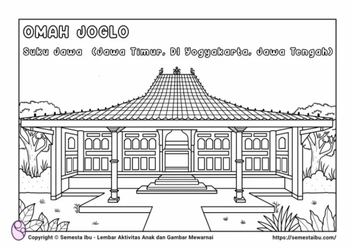 gambar sketsa rumah joglo